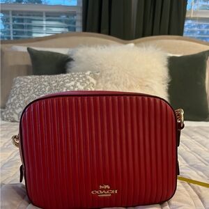 Coach Red Quilted Crossbody Bag